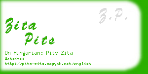 zita pits business card